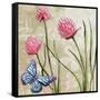 Sophisticated Elegant Herbs Spices Chives Blossom-Megan Aroon Duncanson-Framed Stretched Canvas