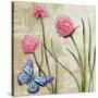 Sophisticated Elegant Herbs Spices Chives Blossom-Megan Aroon Duncanson-Stretched Canvas