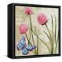 Sophisticated Elegant Herbs Spices Chives Blossom-Megan Aroon Duncanson-Framed Stretched Canvas