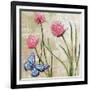 Sophisticated Elegant Herbs Spices Chives Blossom-Megan Aroon Duncanson-Framed Art Print