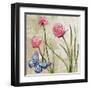 Sophisticated Elegant Herbs Spices Chives Blossom-Megan Aroon Duncanson-Framed Art Print