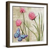 Sophisticated Elegant Herbs Spices Chives Blossom-Megan Aroon Duncanson-Framed Art Print