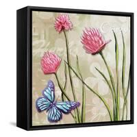 Sophisticated Elegant Herbs Spices Chives Blossom-Megan Aroon Duncanson-Framed Stretched Canvas