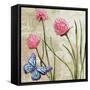 Sophisticated Elegant Herbs Spices Chives Blossom-Megan Aroon Duncanson-Framed Stretched Canvas