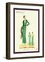 Sophisticated Green Suit with Stole-null-Framed Art Print