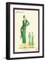 Sophisticated Green Suit with Stole-null-Framed Art Print