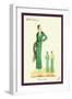 Sophisticated Green Suit with Stole-null-Framed Art Print