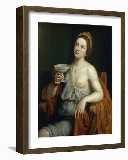 Sophonisba Drinking Poison-Giovanni Francesco Caroto-Framed Giclee Print