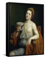 Sophonisba Drinking Poison-Giovanni Francesco Caroto-Framed Stretched Canvas