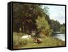 Soporific Summer Aftenoon-Leopold Rivers-Framed Stretched Canvas