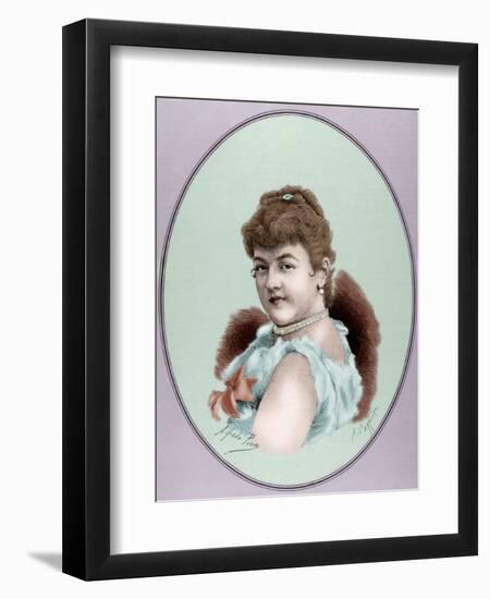 Soprano Mila Kupfer-Berger (1852-1905)-Arturo Carretero y Sánchez-Framed Giclee Print