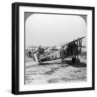 Sopwith Camel Aircraft Ready for a Patrol over the German Lines, World War I, C1917-C1918-null-Framed Photographic Print