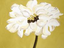 White Flower on Ochre-Soraya Chemaly-Stretched Canvas