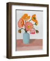 Sorbet Poppies II-Pamela Munger-Framed Art Print