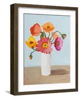 Sorbet Poppies III-Pamela Munger-Framed Art Print
