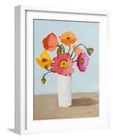 Sorbet Poppies III-Pamela Munger-Framed Art Print