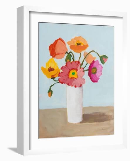 Sorbet Poppies III-Pamela Munger-Framed Art Print