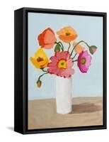 Sorbet Poppies III-Pamela Munger-Framed Stretched Canvas