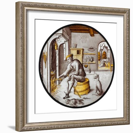 Sorgheloos  in Poverty, 1510–20-Netherlandish School-Framed Giclee Print