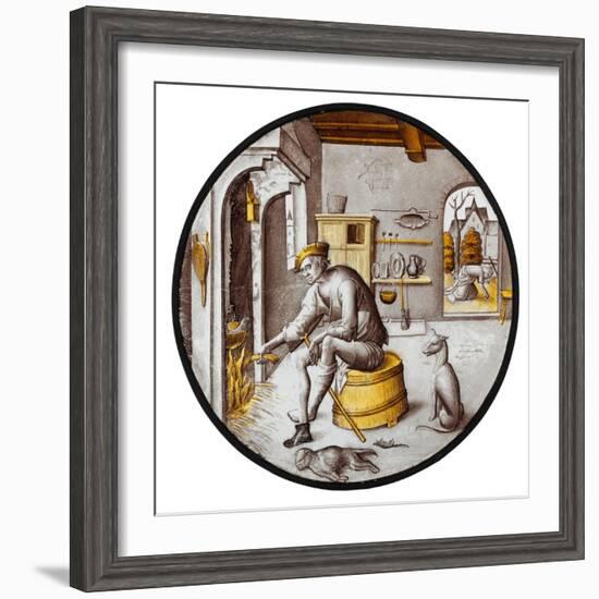 Sorgheloos  in Poverty, 1510–20-Netherlandish School-Framed Giclee Print