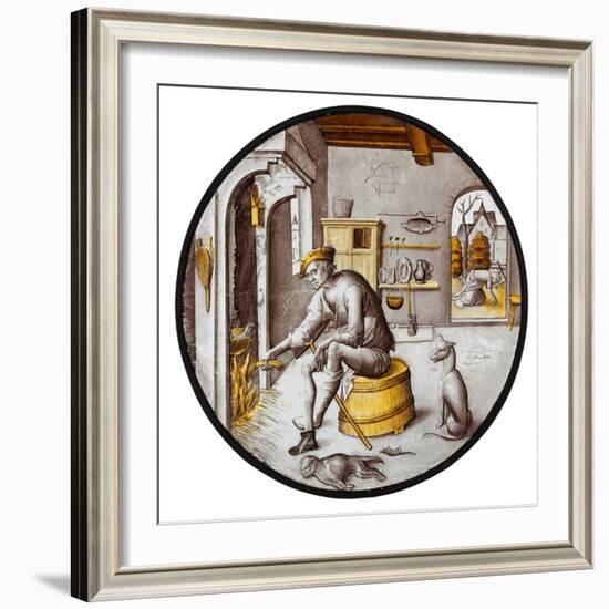 Sorgheloos  in Poverty, 1510–20-Netherlandish School-Framed Giclee Print