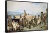 Sorian Peasants Dancing-Valeriano Becquer-Framed Stretched Canvas