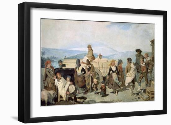 Sorian Peasants Dancing-Valeriano Becquer-Framed Giclee Print