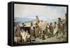 Sorian Peasants Dancing-Valeriano Becquer-Framed Stretched Canvas