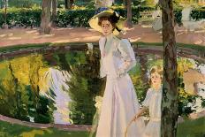 Marian in the Gardens, La Granja, 1907, Oil on canvas-Sorolla Joaquin-Laminated Giclee Print