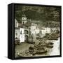 Sorrento (Italy), the Beach, Circa 1860-Leon, Levy et Fils-Framed Stretched Canvas