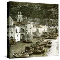 Sorrento (Italy), the Beach, Circa 1860-Leon, Levy et Fils-Stretched Canvas