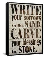 Sorrows in Sand-Karen Williams-Framed Stretched Canvas