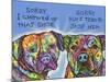 Sorry, I chewed up that shoe, sorry but i tried to stop him, Dogs, Guilty, Pets, Pop Art-Russo Dean-Mounted Giclee Print