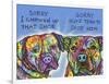 Sorry, I chewed up that shoe, sorry but i tried to stop him, Dogs, Guilty, Pets, Pop Art-Russo Dean-Framed Giclee Print