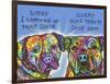 Sorry, I chewed up that shoe, sorry but i tried to stop him, Dogs, Guilty, Pets, Pop Art-Russo Dean-Framed Giclee Print