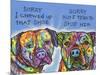 Sorry, I chewed up that shoe, sorry but i tried to stop him, Dogs, Guilty, Pets, Pop Art-Russo Dean-Mounted Giclee Print