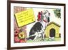 Sorry I Haven't Written Cartoon Spaniel-null-Framed Art Print