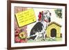 Sorry I Haven't Written Cartoon Spaniel-null-Framed Premium Giclee Print