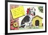 Sorry I Haven't Written Cartoon Spaniel-null-Framed Premium Giclee Print