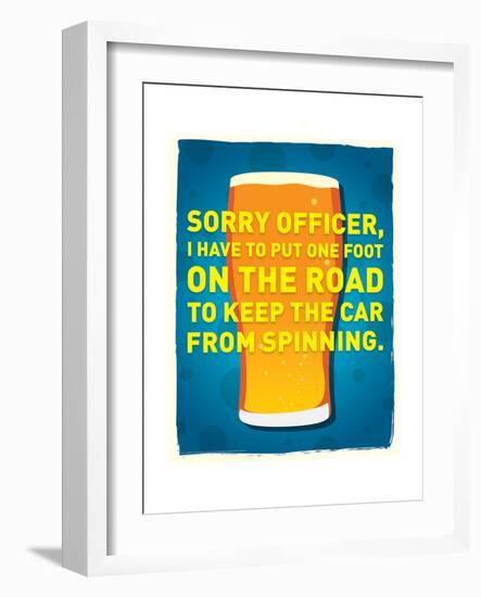 Sorry Officer-J.J. Brando-Framed Art Print