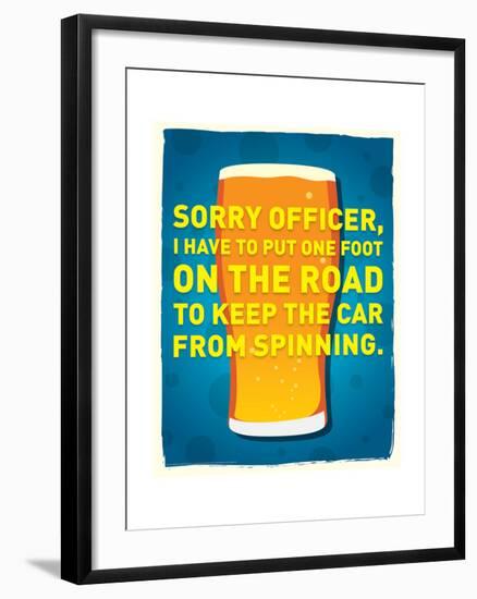 Sorry Officer-J.J. Brando-Framed Art Print