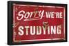 Sorry We're Studying-null-Framed Poster