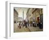 Sortie des ouvrières de la maison Paquin, rue de la Paix, vers 1902-Jean Béraud-Framed Giclee Print