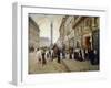 Sortie des ouvrières de la maison Paquin, rue de la Paix, vers 1902-Jean Béraud-Framed Giclee Print