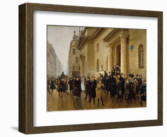 Sortie du lycée Condorcet-Jean Béraud-Framed Giclee Print