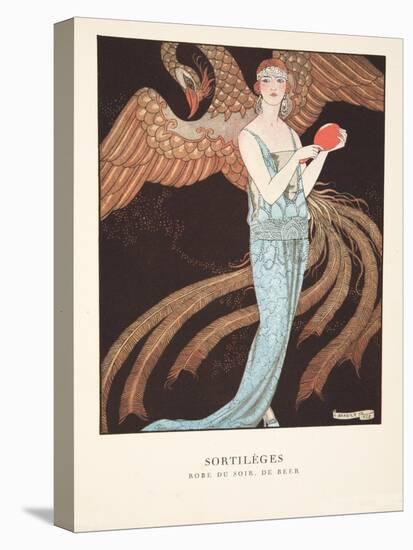 Sortilèges from a Collection of Fashion Plates, 1922 (Pochoir Print)-Georges Barbier-Stretched Canvas