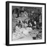 Sorting and Packing Daikon (Japanese Radishe) on the Waterfront, Atami, Japan, 1906-HC White-Framed Giclee Print