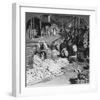 Sorting and Packing Daikon (Japanese Radishe) on the Waterfront, Atami, Japan, 1906-HC White-Framed Giclee Print