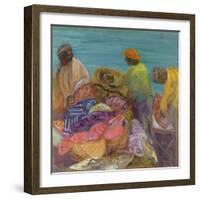 Sorting the Catch, Zanzibar-Kate Yates-Framed Giclee Print