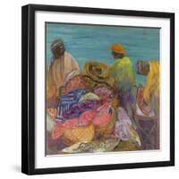 Sorting the Catch, Zanzibar-Kate Yates-Framed Giclee Print